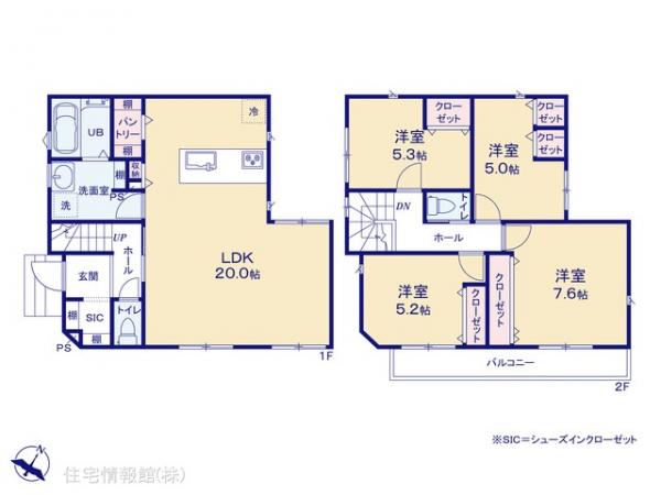 新築戸建 東京都八王子市上柚木2261-1 京王相模原線南大沢駅 4,590万円