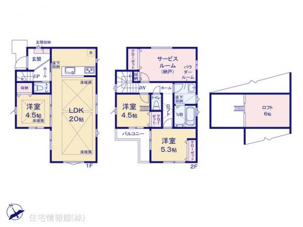 新築戸建 千葉県船橋市咲が丘２丁目1 京成松戸線鎌ケ谷大仏駅 4,190万円