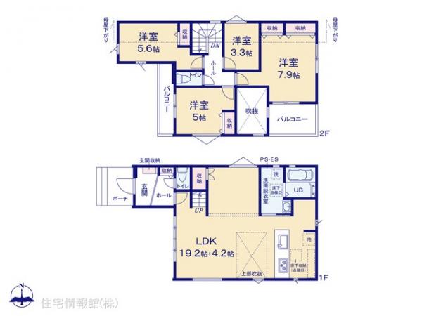 新築戸建 千葉県船橋市大穴北８丁目17 京成松戸線三咲駅 3,288万円