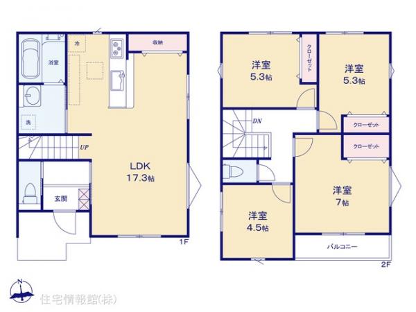 新築戸建 埼玉県越谷市大字南荻島587-3 東武伊勢崎線北越谷駅 3,698万円