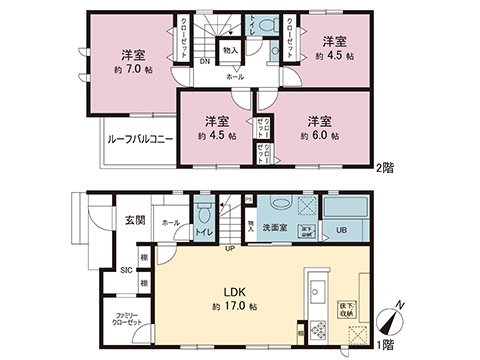 新築戸建 大和市西鶴間２丁目 小田急江ノ島線鶴間駅 5,380万円