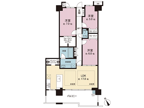 中古マンション 国分寺市東恋ヶ窪３丁目 JR中央線西国分寺駅 7,180万円