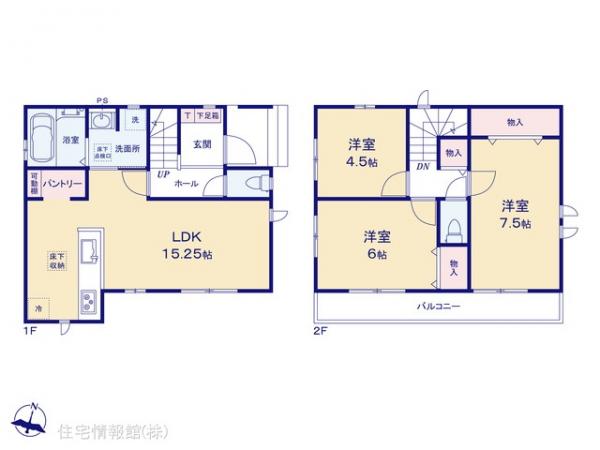 新築戸建 埼玉県新座市野寺３丁目7-26 西武池袋線ひばりヶ丘駅 3,290万円