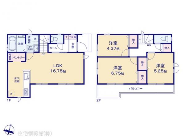 新築戸建 埼玉県新座市野寺３丁目7-26 西武池袋線ひばりヶ丘駅 3,390万円