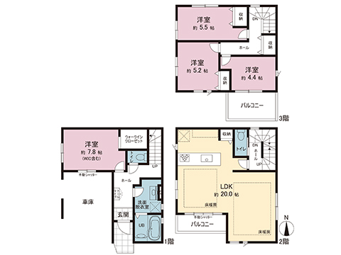 新築戸建 川口市元郷３丁目 埼玉高速鉄道川口元郷駅 4,999万円