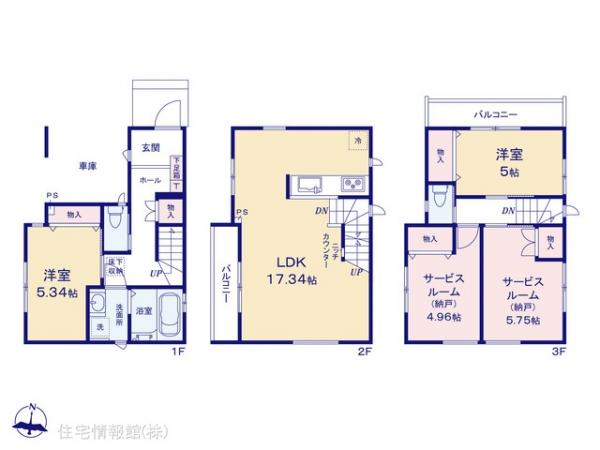 新築戸建 埼玉県川口市芝中田２丁目10-10 JR京浜東北線蕨駅 4,198万円