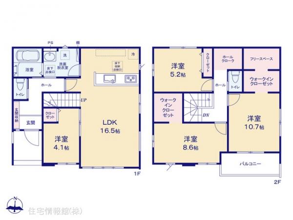 新築戸建 千葉県流山市こうのす台1065-6 東武野田線江戸川台駅 4,799万円