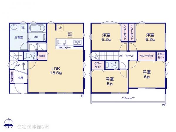 新築戸建 千葉県松戸市栄町西５丁目1350-2 千代田常磐線北松戸駅 5,199万円