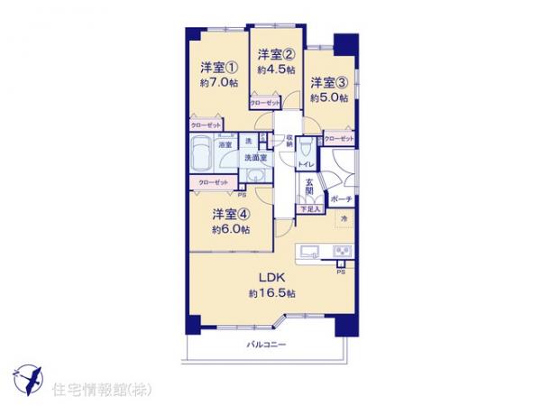 中古マンション 神奈川県横浜市鶴見区平安町２丁目28-1 JR京浜東北線鶴見駅 4,999万円