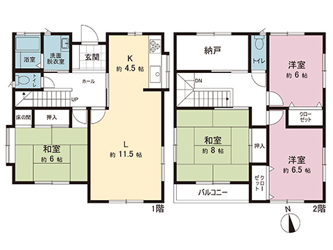 中古戸建 宇都宮市兵庫塚３丁目 JR東北本線 (宇都宮線）雀宮駅 1,599万円