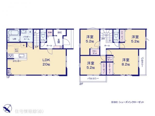 新築戸建 埼玉県富士見市上沢１丁目 東武東上線鶴瀬駅 5,299万円