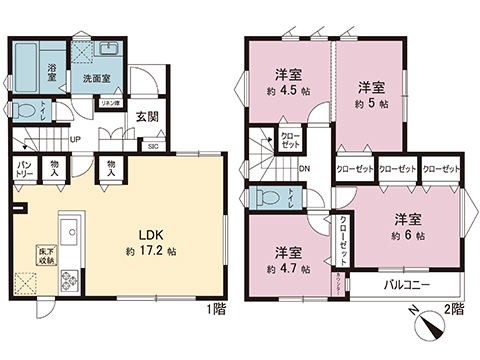 新築戸建 横須賀市内川１丁目 京急久里浜線北久里浜駅 3,680万円
