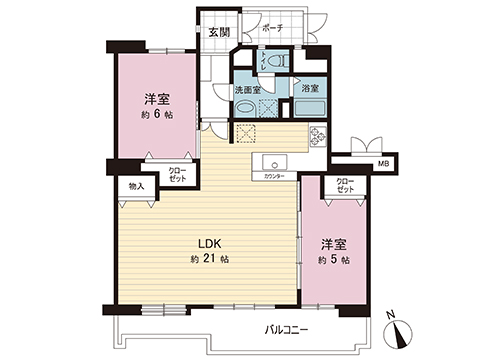 中古マンション 昭島市つつじが丘３丁目 JR青梅線昭島駅 2,650万円
