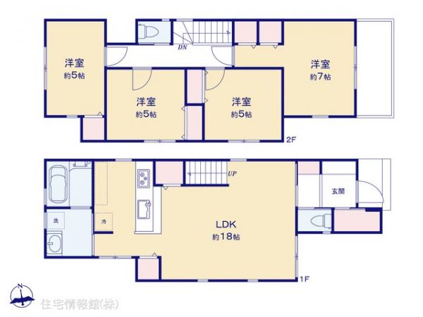 新築戸建 神奈川県横浜市栄区元大橋１丁目21-2 JR京浜東北線港南台駅 5,480万円