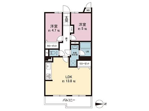 中古マンション 大和市下鶴間 小田急江ノ島線中央林間駅 2,480万円