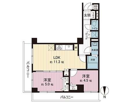 中古マンション 川越市西小仙波町１丁目 西武新宿線本川越駅 1,990万円