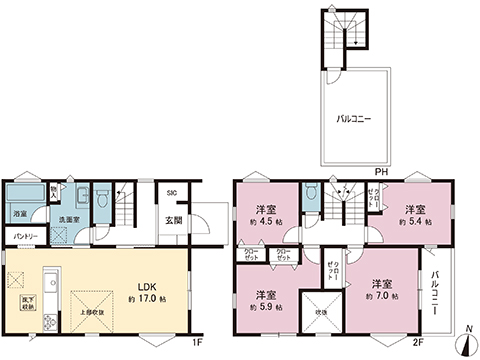 新築戸建 中郡二宮町山西 JR東海道本線(東京〜熱海)二宮駅 4,180万円