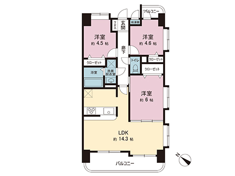 中古マンション 八王子市堀之内２丁目 京王相模原線京王堀之内駅 2,999万円