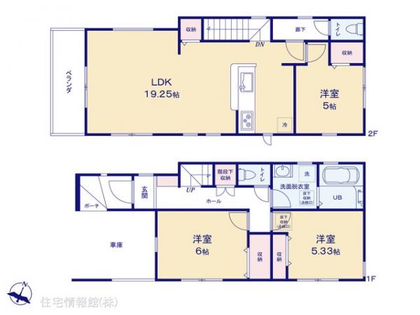 新築戸建 埼玉県蕨市中央３丁目31-11 JR京浜東北線蕨駅 5,280万円