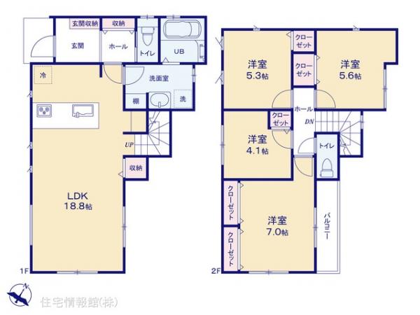 新築戸建 東京都八王子市上柚木2261-1 京王相模原線南大沢駅 4,590万円