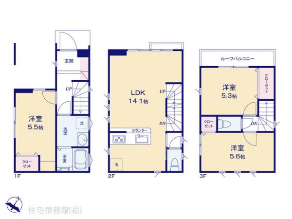新築戸建 埼玉県川口市本前川３丁目24-17 JR京浜東北線蕨駅 2,880万円