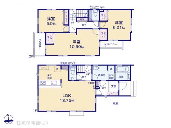 新築戸建 埼玉県上尾市大字瓦葺2293-1 JR東北本線（宇都宮線）東大宮駅 3,690万円