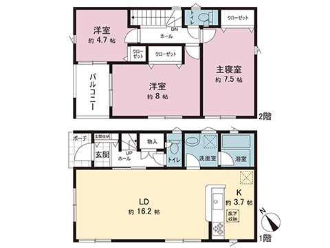 新築戸建 町田市鶴川４丁目 小田急線鶴川駅 3,980万円