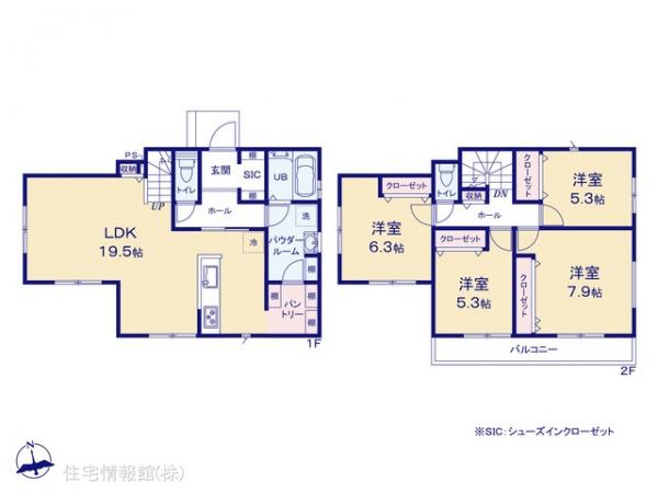 新築戸建 東京都八王子市上柚木1689-5 京王相模原線南大沢駅 4,490万円