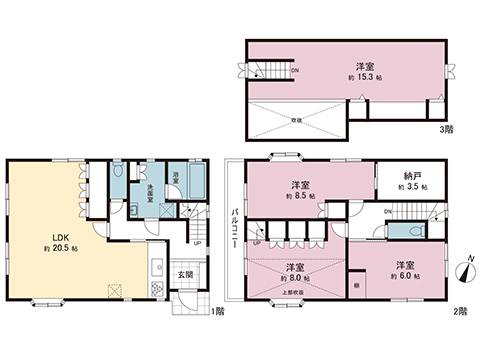 中古戸建 越谷市蒲生２丁目 東武伊勢崎線蒲生駅 3,090万円