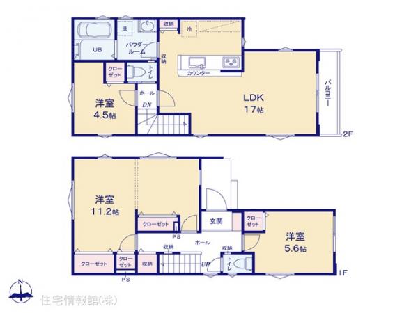 新築戸建 東京都八王子市子安町３丁目560-15 JR中央線八王子駅 5,799万円