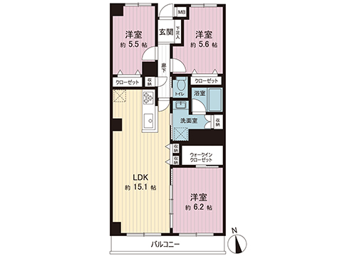 中古マンション 相模原市中央区鹿沼台２丁目 JR横浜線淵野辺駅 2,599万円