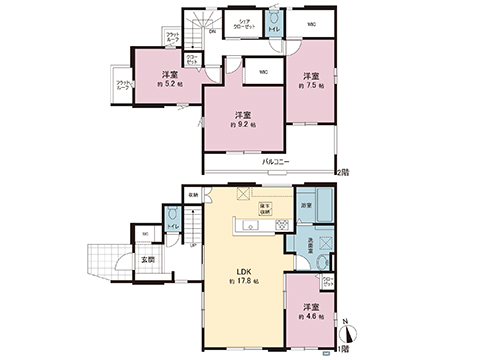 新築戸建 宇都宮市鶴田町 JR日光線鶴田駅 3,298万円