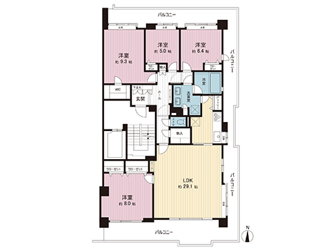 中古マンション 横浜市泉区緑園４丁目 相鉄いずみ野線緑園都市駅 7,180万円