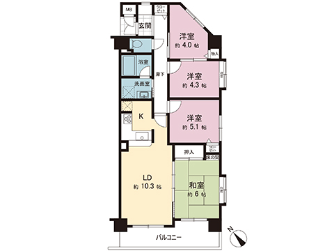 中古マンション 春日部市下蛭田 東武野田線豊春駅 1,480万円