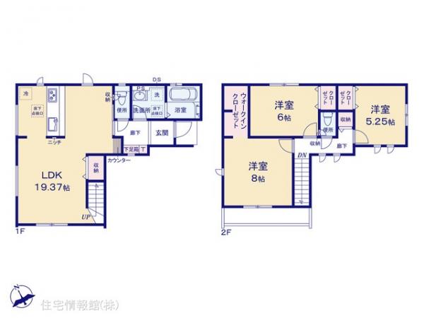 新築戸建 千葉県船橋市咲が丘１丁目13-24 京成松戸線鎌ケ谷大仏駅 3,490万円
