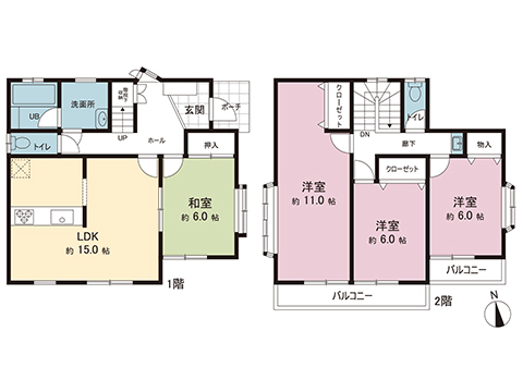 中古戸建 中郡二宮町山西 JR東海道本線(東京〜熱海)二宮駅 1,580万円
