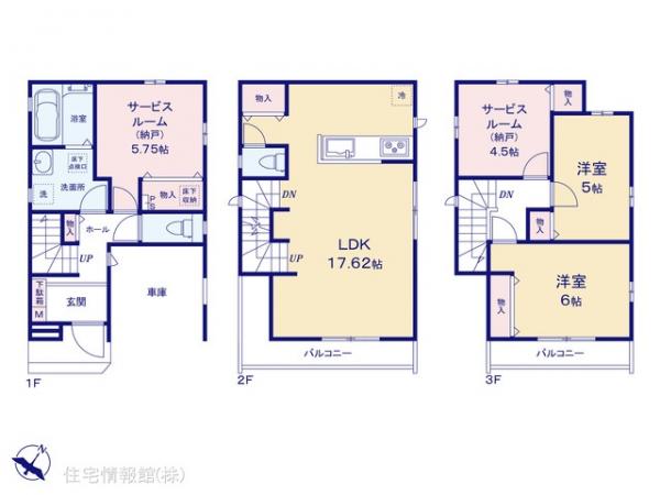 新築戸建 埼玉県川口市戸塚東４丁目2-25 JR武蔵野線東川口駅 4,890万円