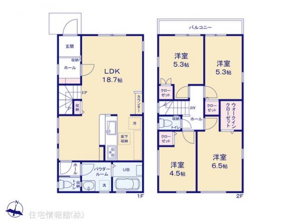 新築戸建 東京都八王子市鹿島945-66 多摩モノレール松が谷駅 5,199万円
