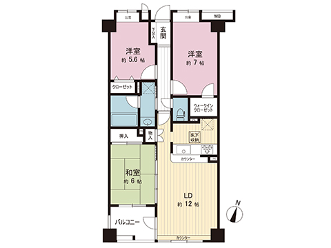 中古マンション 大和市中央林間西３丁目 小田急江ノ島線中央林間駅 2,130万円