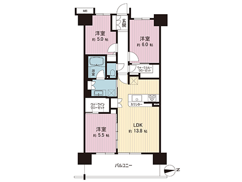 中古マンション 埼玉県久喜市桜田１丁目 JR東北本線 (宇都宮線）東鷲宮駅 3,150万円