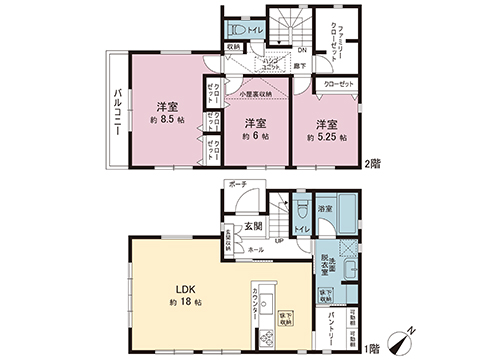 新築戸建 相模原市中央区青葉２丁目 JR横浜線淵野辺駅 3,580万円