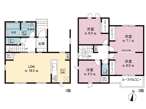 白岡市岡泉 戸建 間取り図