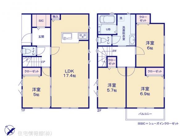 新築戸建 神奈川県横浜市港北区新吉田東１丁目72-3 横浜市営地下鉄グリーンライン高田駅 6,080万円