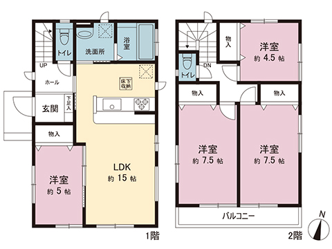 中古戸建 相模原市南区北里１丁目 JR横浜線古淵駅 3,480万円