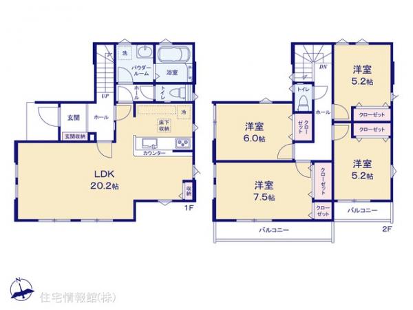 新築戸建 千葉県松戸市千駄堀1441-11 JR武蔵野線新八柱駅 5,499万円