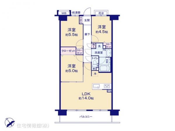 中古マンション 神奈川県川崎市多摩区枡形１丁目12-15 小田急線生田駅 3,399万円