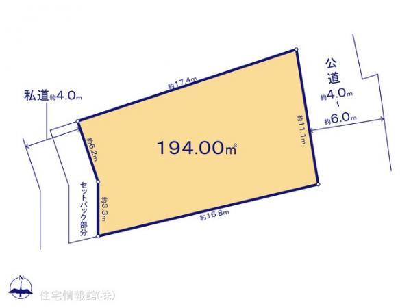 土地 千葉県船橋市金杉７丁目39-13 京成松戸線滝不動駅 2,480万円