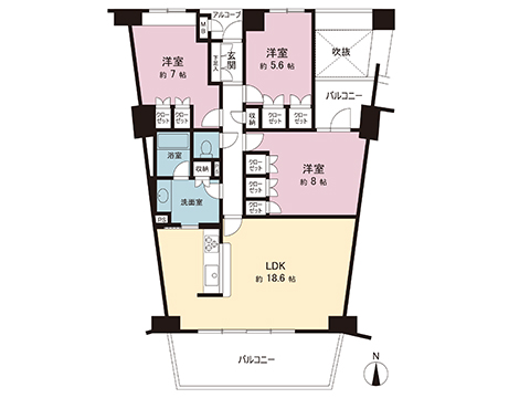 中古マンション 横浜市瀬谷区五貫目町 東急田園都市線南町田グランベリーパーク駅 3,698万円