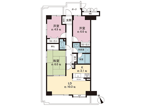 中古マンション 厚木市恩名１丁目 小田急線本厚木駅 2,180万円