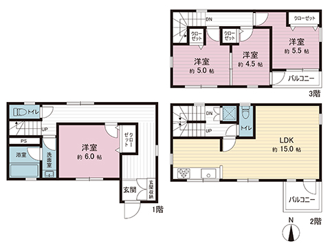 中古戸建 茅ヶ崎市松林１丁目 JR東海道本線(東京〜熱海)辻堂駅 3,590万円